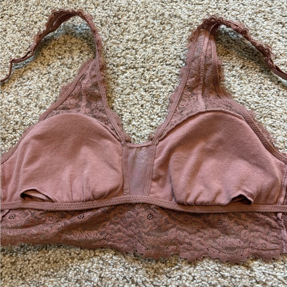 Aerie Lace Antique Pink Bralette Bra Size Small Convertible Straps | Boho | Fem - Picture 3 of 7